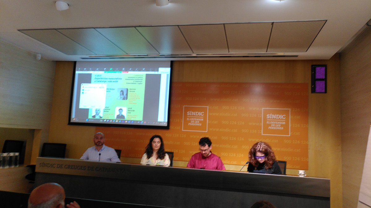 Ahir vam dur a terme el workshop sobre justícia restaurativa ambiental, amb reflexions interessantíssimes sobre l'estat de la justícia restaurativa a Catalunya i la seva aplicació al camp ambiental. Gràcies @TeseraMediacio per la facilitació i @sindicdegreuges per l'acollida!