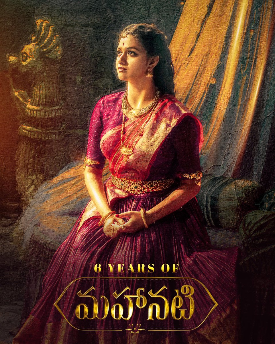 It's been six years and the image of Thalaivii as Savithri is still in my eyes. It was just like magic on screen. Celebrating 6 years of 'Mahanati' ✨ @KeerthyOfficial #6YearsOfMahanati