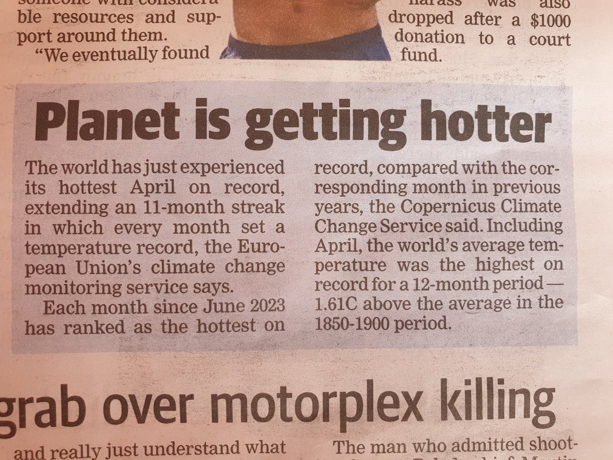 On the day our ALP government announces a Ningaloo reef #ClimateCatastrophe in their back to the Future Gas Strategy at least the @westaustralian puts #ClimateNews on p3 thanks @AnthDeCeglie @BURRUPHUB