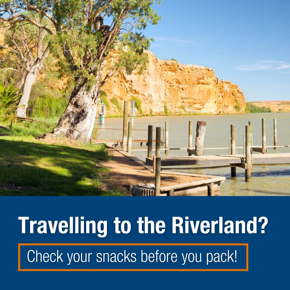 ❔ Travelling to the Riverland ❔ Check your snacks before you pack! 💸⛔ You may face a fine if you are found travelling into the Riverland with any at-risk fruit and vegetables. 🔎Check what produce can and cannot travel with you ow.ly/XIB650Rya6l