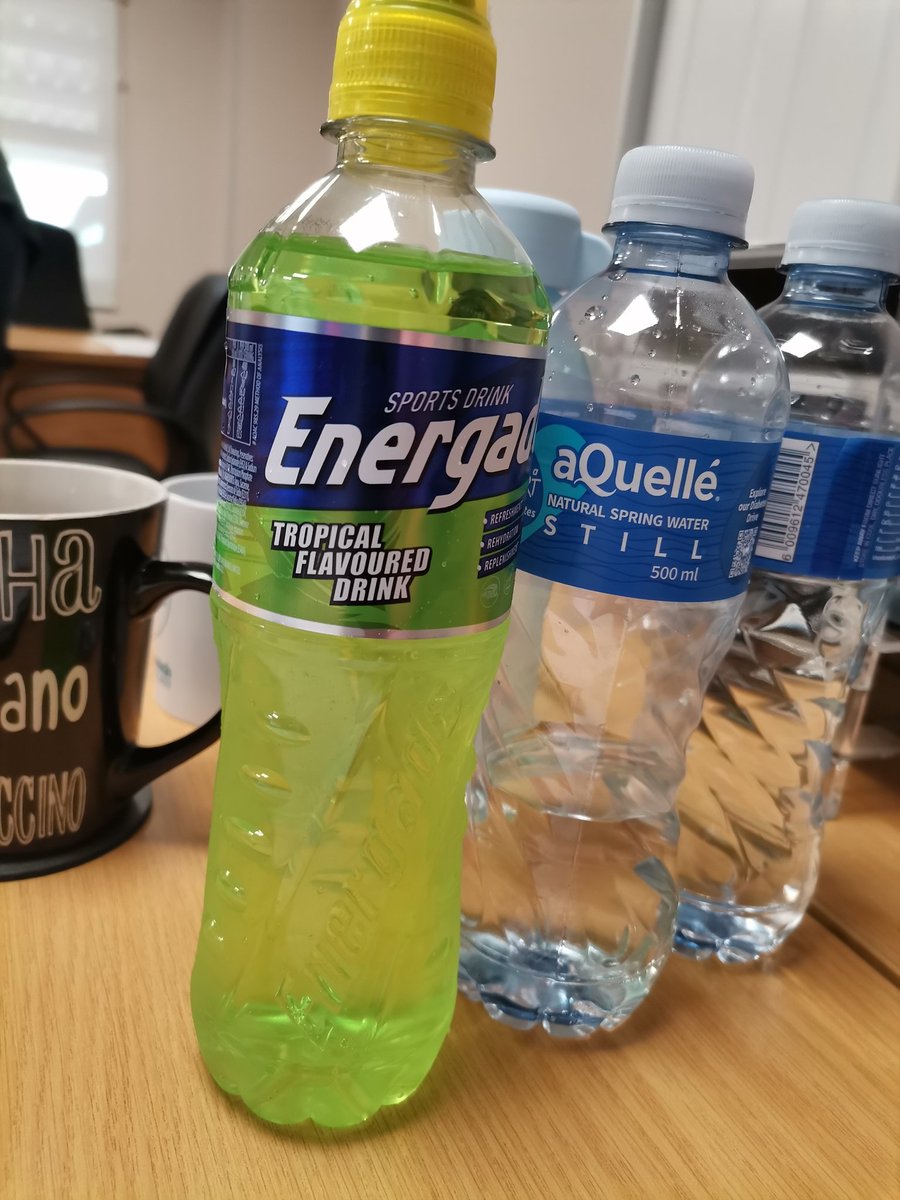 When I get to work I find Energade on my desk. Then the day goes crazy🥺