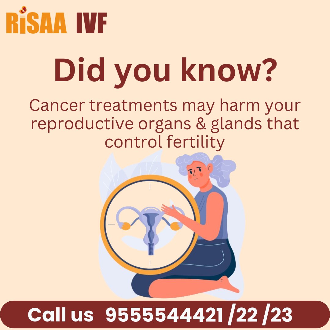 Did you know? Your fertility can be impacted by cancer treatments. Discover how RISAAIVF  can help you navigate this journey with confidence. #FertilityAwareness #CancerSurvivor'#RISAAIVF
