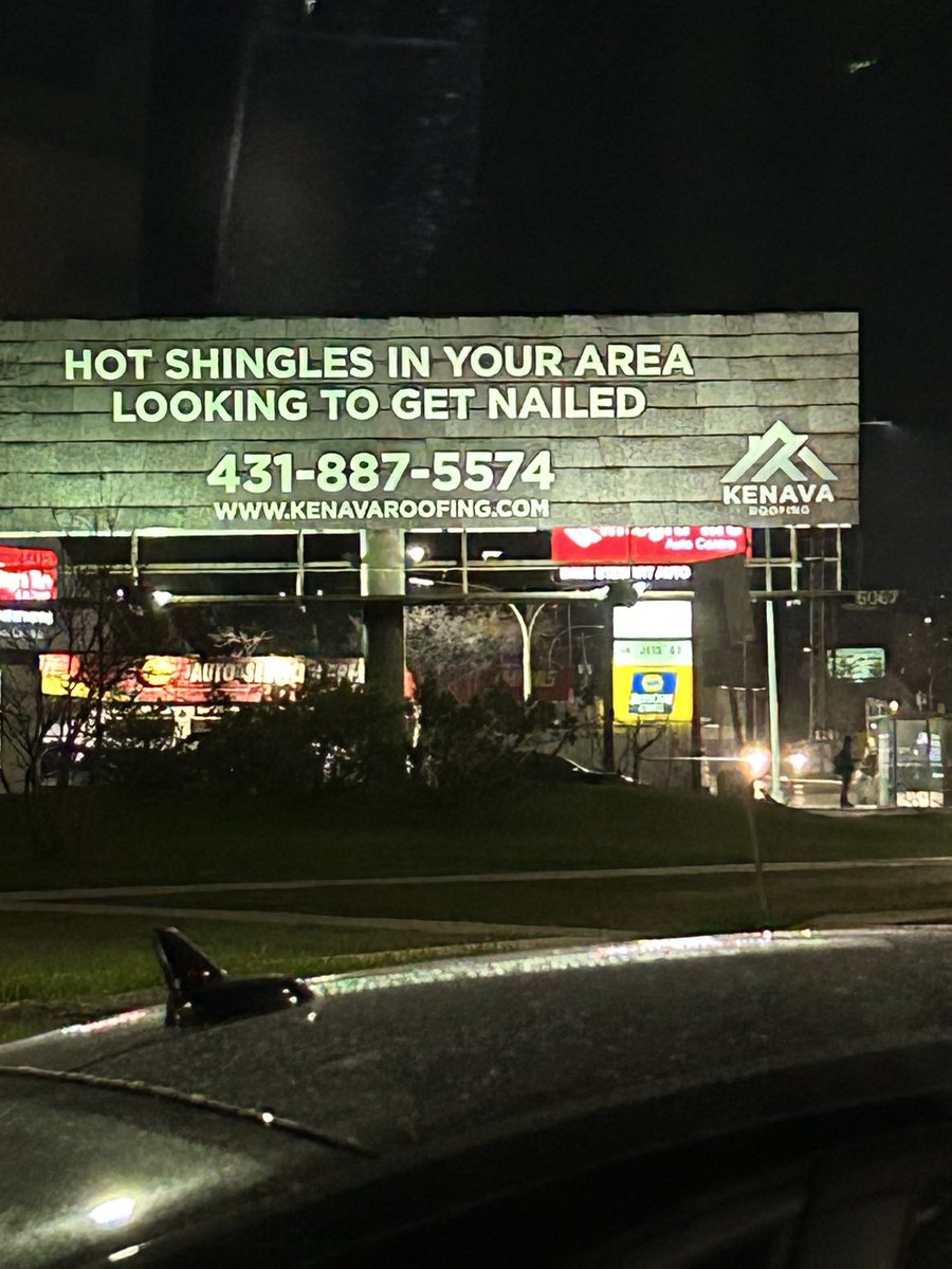 Great billboard 🤣 #roofing #homerepair