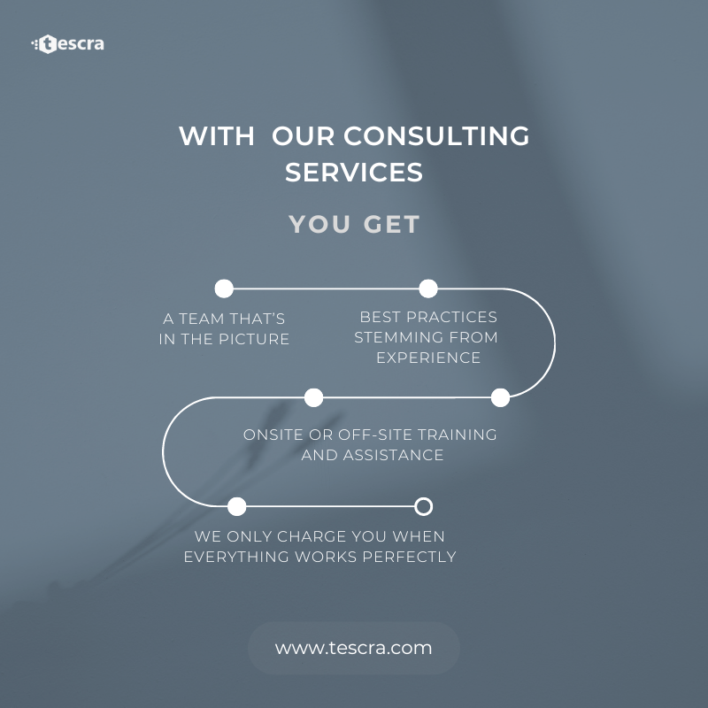 Tescra's consulting service provides tailored solutions to optimize your business processes and technology infrastructure. Trust Tescra to transform your business through innovative consulting services.

#Tescra #software #consultingservices #innovations  #Productivity