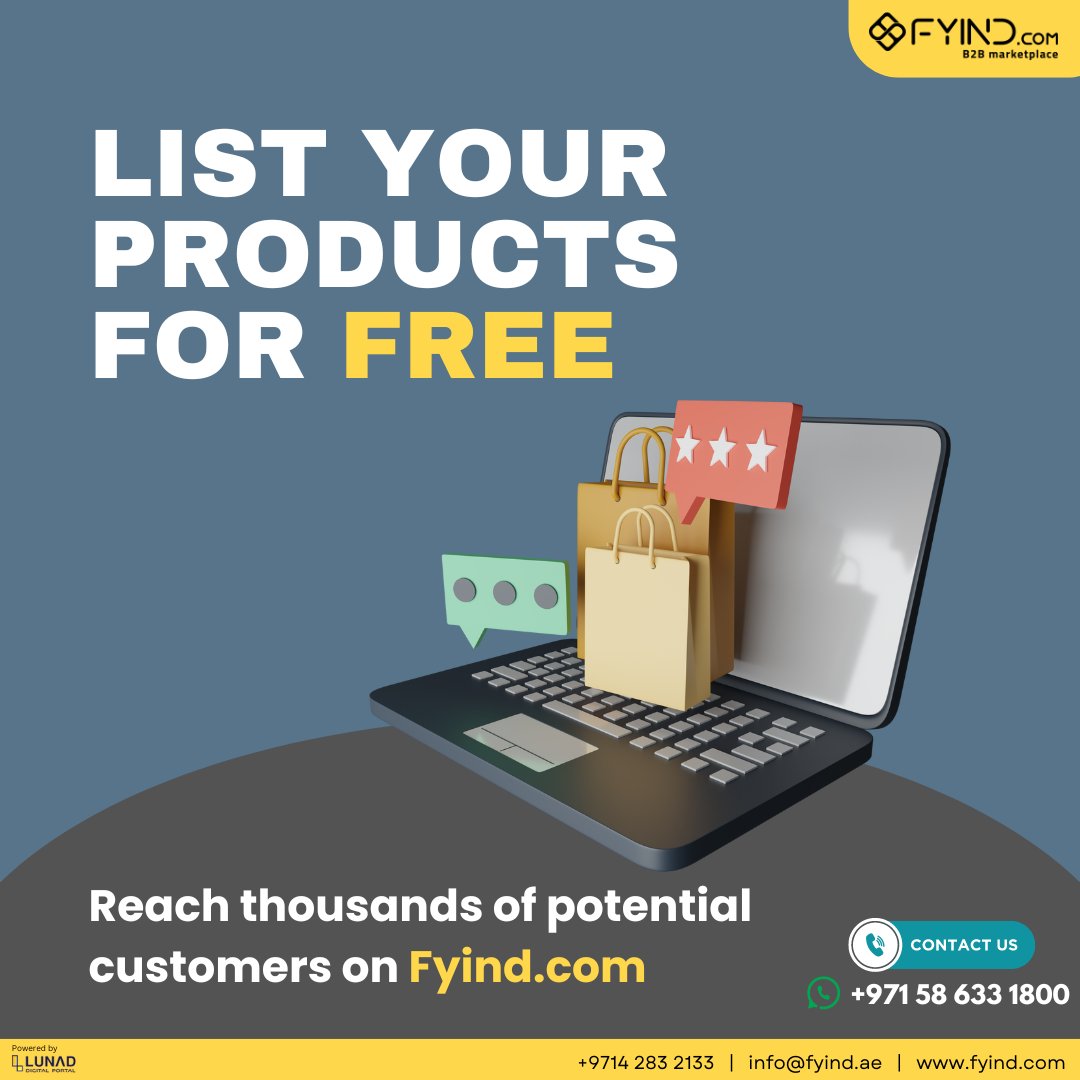 Don't miss out on incredible opportunity to expand your reach and attract more customers. Book your appointment now - odoo.fyind.com/registration-f…

.

#uae #ksa #dubai #b2b #marketplace #industrialsupplies #ecommerce #onlineshopping #sellonline #digitalmarketing #sales #leadgeneration