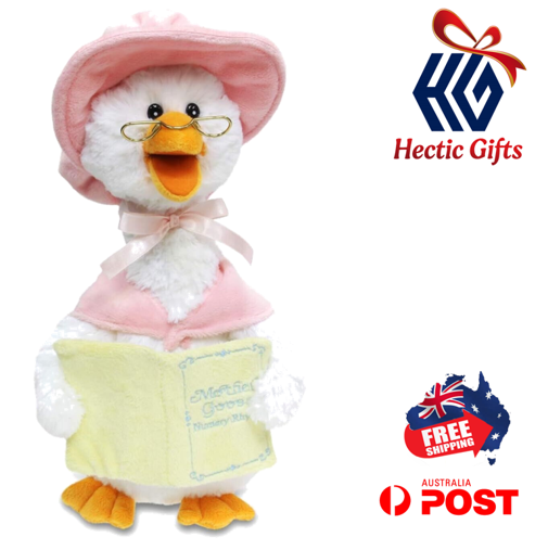 NEW - Cuddle Barn Mother Goose Animated Talking Musical Plush Toy

ow.ly/YtQq50Q24se

#New #HecticGifts #MotherGoose #Plush #Animate #StoryTelling #Goose  #NurseryRymes #Reading #BatteryOperated #Toy #FreeShipping #AustraliaWide #FastShipping