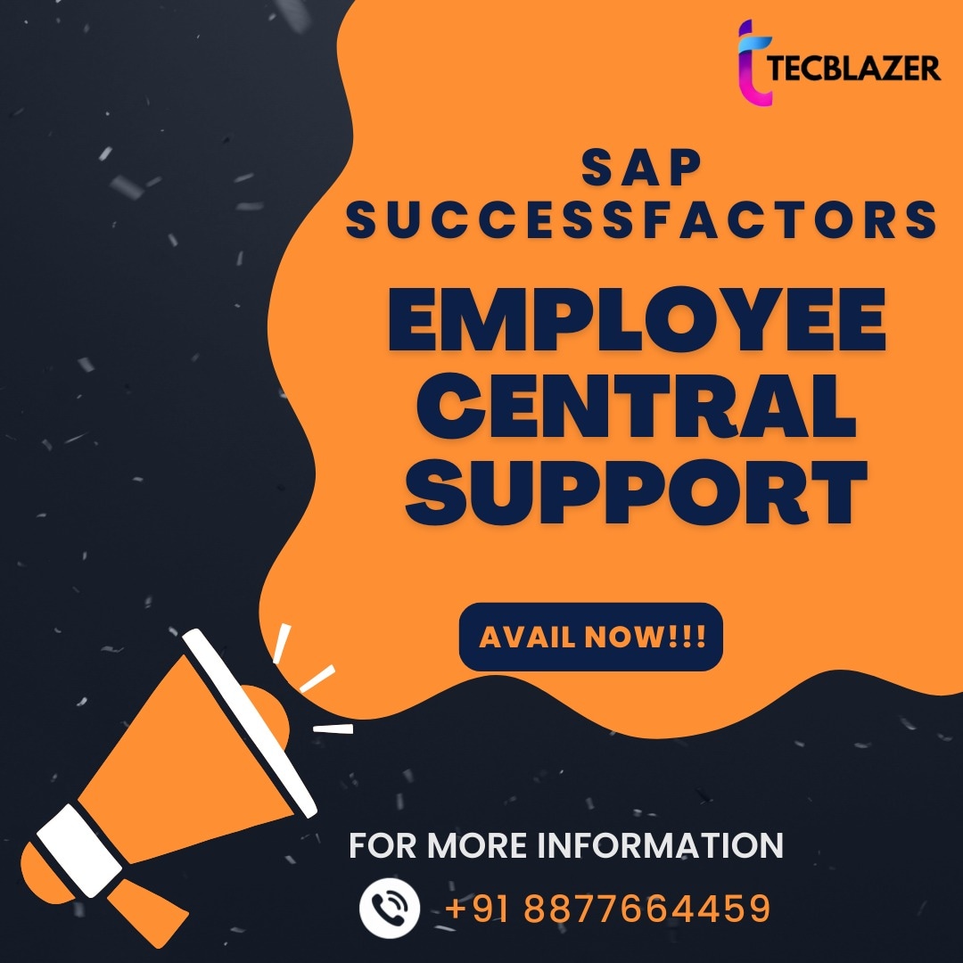 'Empower your team with SAP SuccessFactors Employee Central training and support at Tecblazer. Streamline HR processes, boost efficiency, and unleash your workforce's potential. #HRTransformation #EmployeeCentral #Tecblazer'