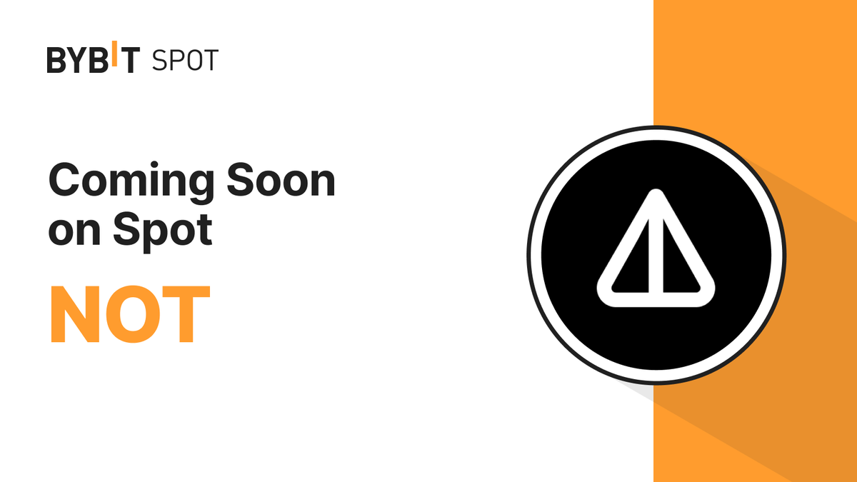 📣 $NOT is coming soon to the #BybitSpot trading platform with <a href="/notcoin/"></a>

Listing time: May 16th, 12 PM UTC. Deposits and withdrawals will be available via the TON network. Stay tuned for a grand prize pool! 👀

#TheCryptoArk #BybitListing