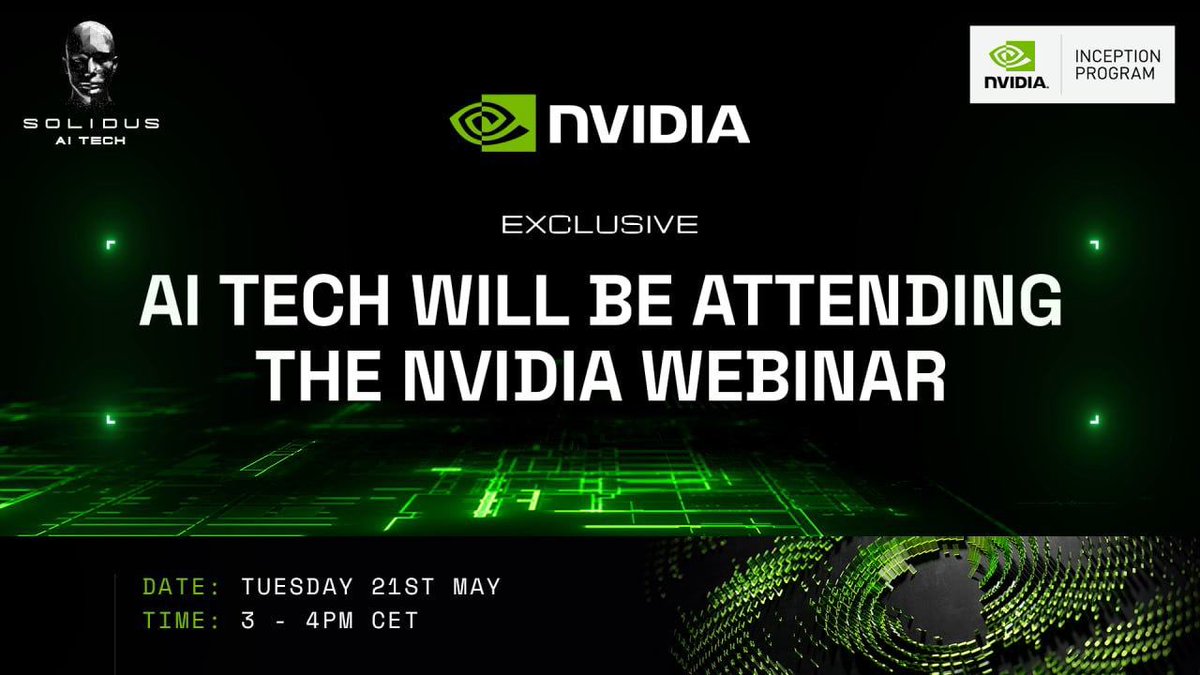 👀 AITECH Attending the NVIDIA Webinar! 

💫 AITECH team will be joining in the webinar conducted by NVIDIA team as part of our inception partnership. The webinar is about Unlocking Next-Gen AI Infrastructure A Deep Dive into NVIDIA DGX Platform and AI Enterprise for startups.