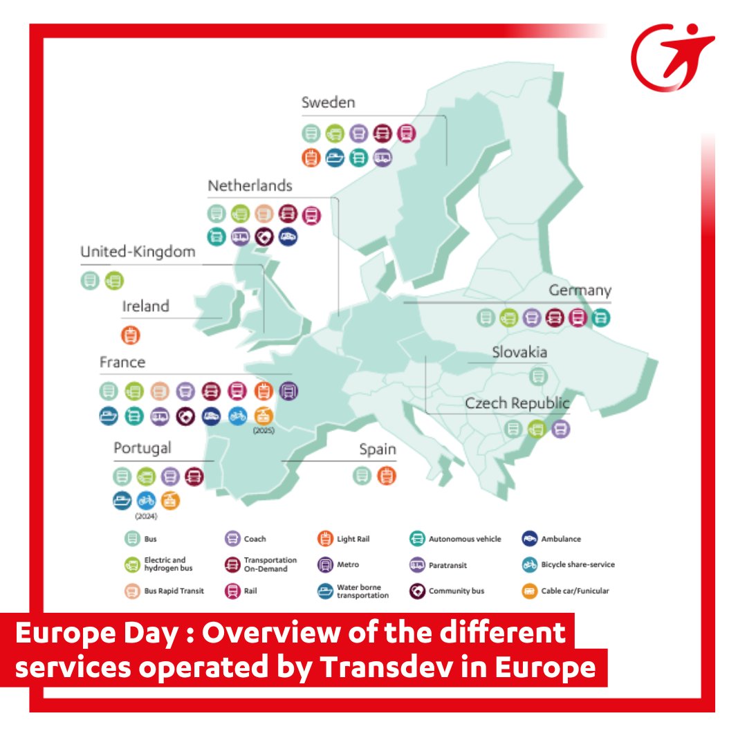 🌟On this #EuropeDay 🇪🇺 and in the run-up to the European elections, we celebrate our commitment as a key player in #EuropeanMobility. 🌍Present in 9 countries in the European Union, we transport nearly 7 million Europeans every day. We actively participate in many projects in…