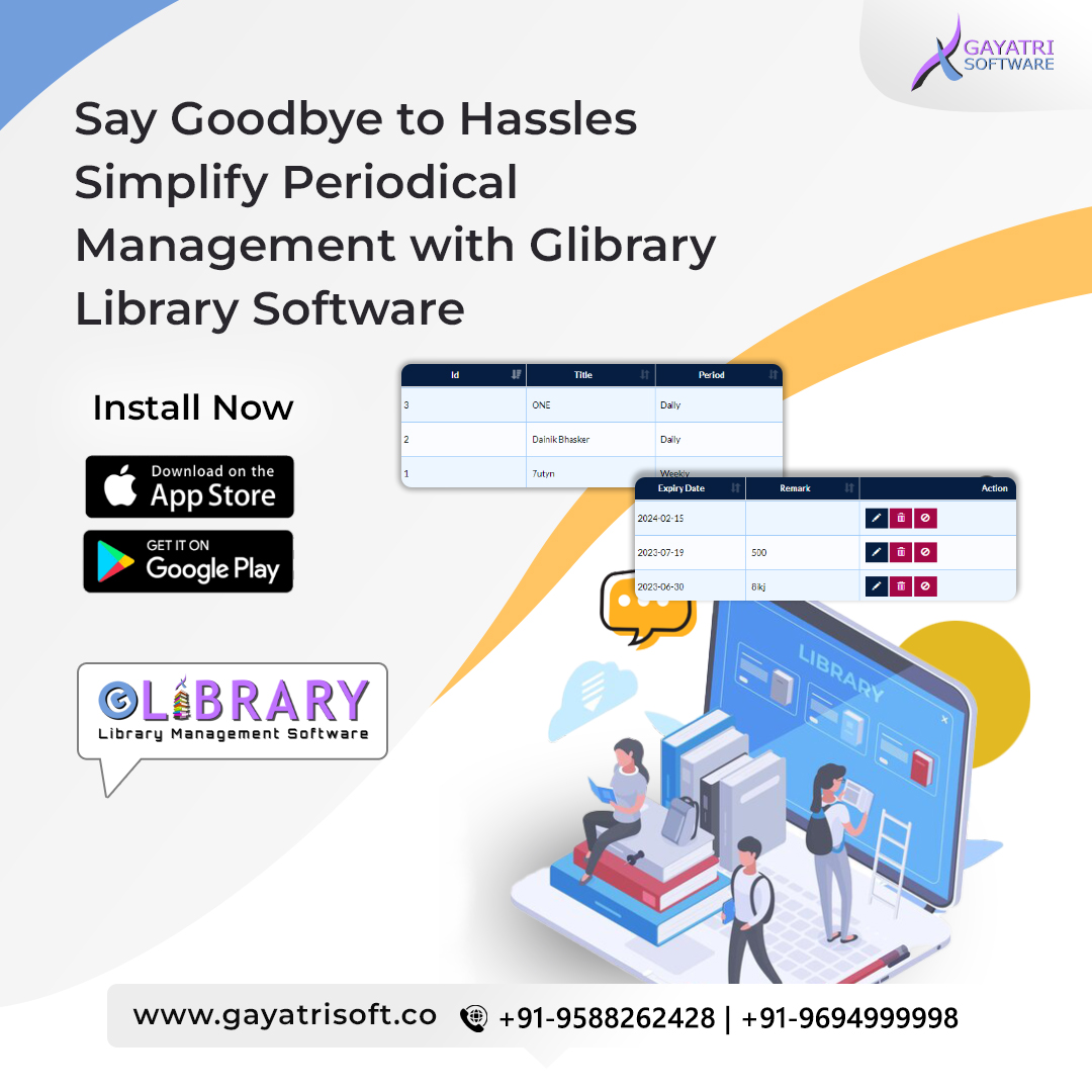 Stay organized, save time, and optimize your periodical management process with Glbrary! Experience seamless periodical management with our innovative software. #libraryautomation #librarysoftware #librarymanagementsoftware #librarymanagement #InnovationInLibraries #TimeSavings