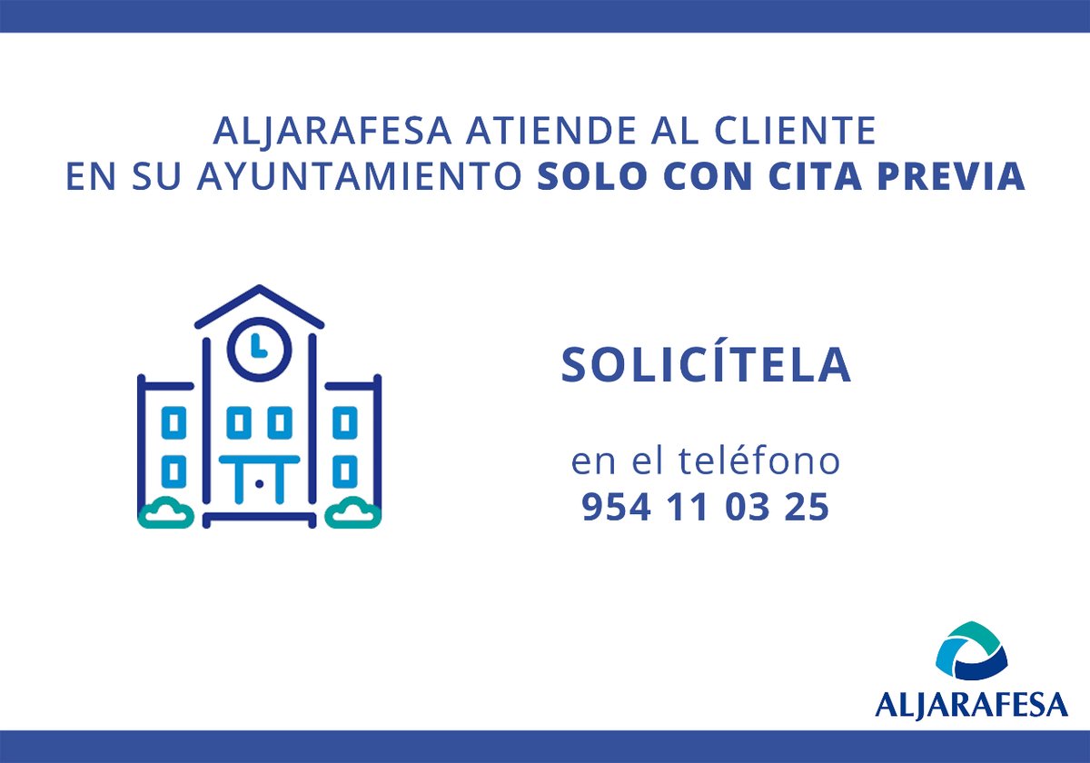 Buenos días, hoy de 9:00 a 9:30 @Aljarafesa atenderá a los vecinos de #Castilleja del Campo en su #ayuntamiento @Castilleja41810