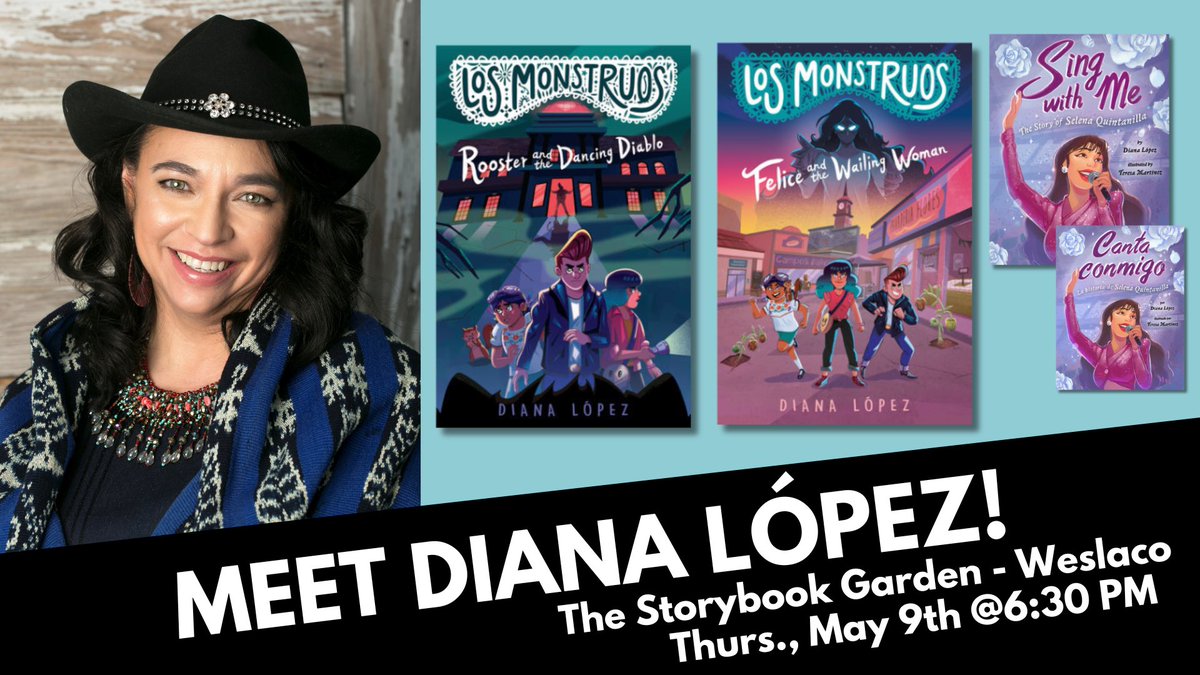 🌟Today is the day!🌟@dianalopezbooks will be at our bookshop at 6:30PM to chat all about the latest book 📖 in her middle-grade book series LOS MONSTRUOS! <a href="/KokilaBooks/">Kokila</a> <a href="/penguinkids/">Penguin Kids</a> <a href="/PenguinClass/">Penguin Young Readers School & Library</a> @FullCircleLit #rgvbookshop #kidsbookshop #downtownweslaco