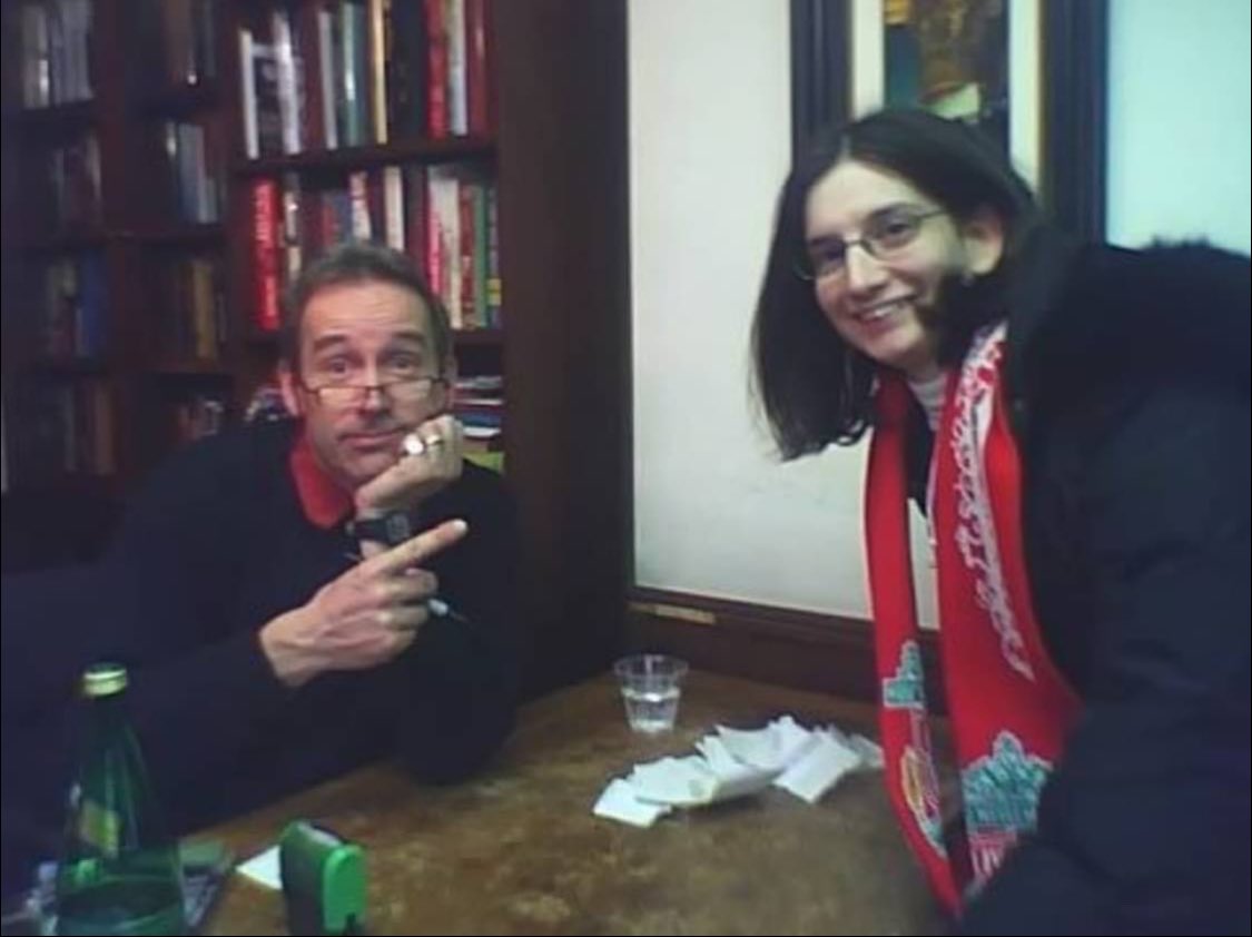 Went to an awesome Q&A and book signing with @jasperfforde tonight! I’m so glad he got to come back to North America! Everyone should get #redsidestory Last pic is from 2010. @nypl #booklover #jasperfforde #librariesareforeveryone