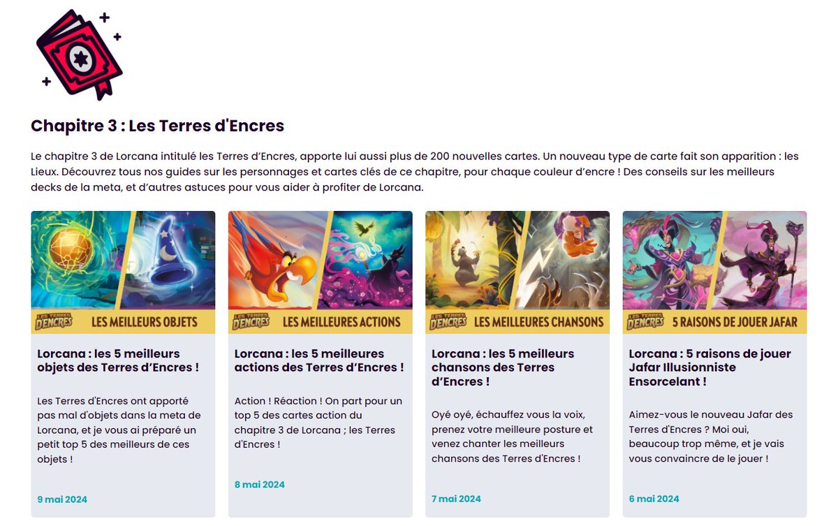 Tous nos guides pour le chapitre 3 de #Lorcana :

campustech.fr/lorcana/guides…

#TCG #JCC