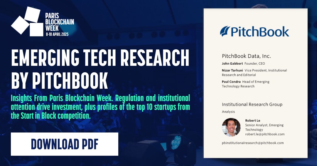 Ready to dive deep into the world of emerging tech? This new research report by PitchBook, based on insights from Paris Blockchain Week, is here to guide you! Discover the latest trends driven by regulation and institutional interest, and get an insider look at the top 10…