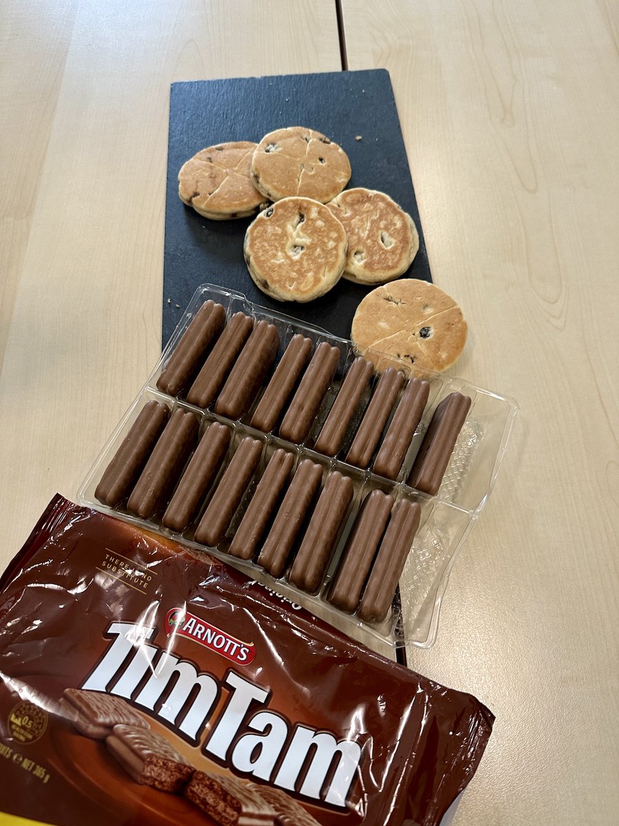 We had a great team strategy day yesterday and a wonderful research wellbeing workshop from @SharynneMcLeod. All topped off with Welsh cakes and Tim Tams! @SamBurrSLT @yvonnewren @rhonwen_lewis @RiaBayliss