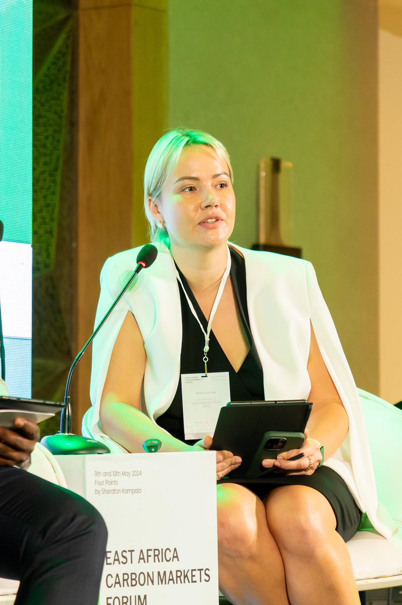 The first panel today is led by @AneteGaroza, Co-founder & Chief Climate Officer at @1mtn3 on Navigating Carbon Compliance in East Africa.

#KTAat15 #EastAfricaCarbonMarketsForum #EACMF2024