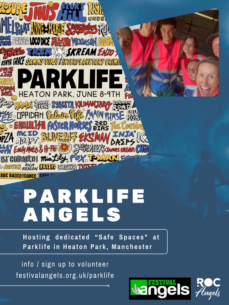 Do you want to volunteer with us for Parklife, Heaton Park June 8-9th? We will be running a Safe Space for the festival goers. @Parklifefest #Jesuslovesfestivals Sign up here festivalangels.org.uk/parklife.html