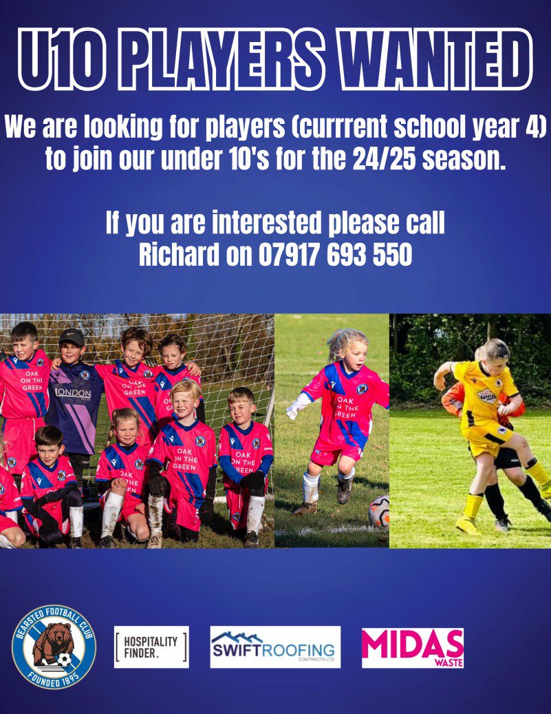 Contact Richard if you are interested #bearstedfc #bears