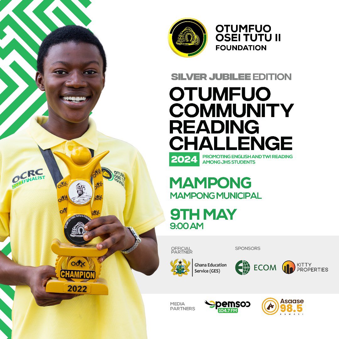 Mampong we dey! The second edition of OCRC, Mampong Community stage takes place today at St. Monica’s SHS. Just like last year, we look forward to an exciting contest today at Mampong. #OCRC2024 #Mampong #OOTIIF