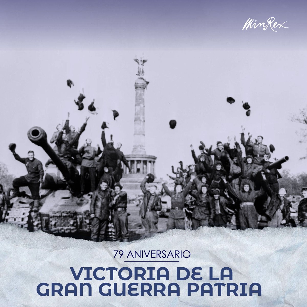 Celebramos hoy el 79º aniversario del #DíaDeLaVictoria de #Rusia🇷🇺 sobre el nazismo en la II Guerra Mundial. Gesta histórica que nos recuerda la valentía y el sacrificio de quienes lucharon por la libertad. Honramos su memoria y reafirmamos nuestro compromiso con la paz mundial.