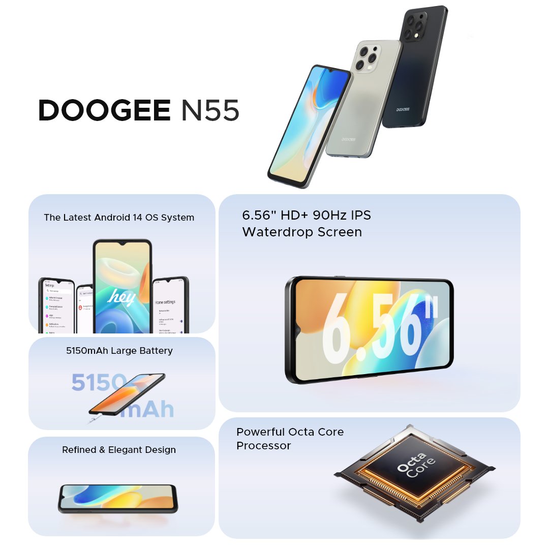 Unlock Your Potential with #DoogeeN55Series ✨ Affordable, Reliable, and Perfect for Students!

Learn more & pre-order:
Doogee N55: bit.ly/3y16d8D
Doogee N55 Pro: bit.ly/44hFKzP