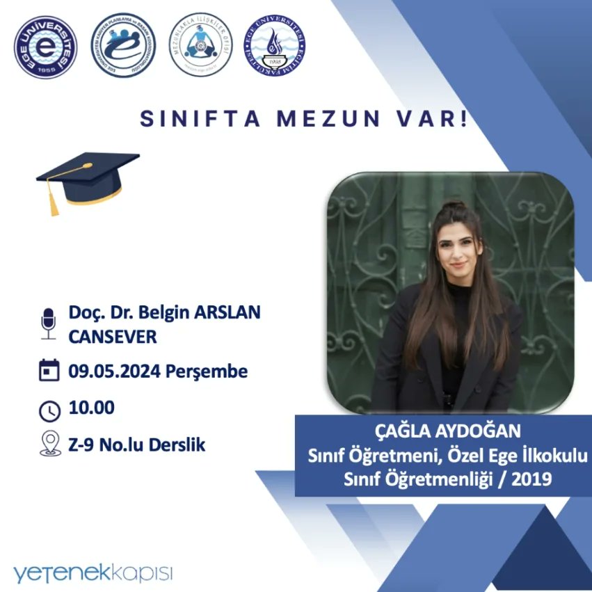 Devlet Türk Musikisi Konservatuvarı Çalgı Yapımı Bölümü ve Eğitim Fakültesi Sınıf Öğretmenliği Bölümü mezunları Sınıfta Mezun Var etkinliği kapsamında sınıflarımıza konuk oluyor.

@profdrnecdetbudak
<a href="/EuKonservatuvar/">konservatuvarege</a>
<a href="/EUEgitimFak/">E.Ü. Eğitim Fakültesi</a>