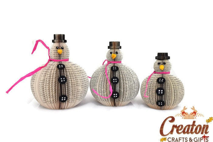 Set of 3 Snowman Book Gift creatoncrafts.com/products/book-… #CreatonCrafts #mhhsbd #Shopify #ChristmasPresent