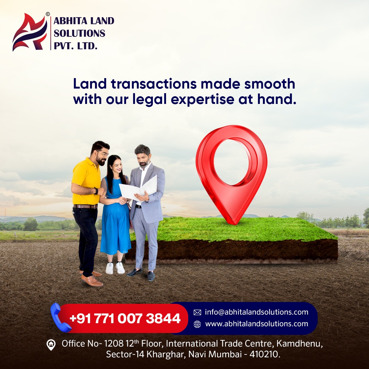 Navigate the complexities of land transactions effortlessly with our expert legal guidance by your side. 🏞️✍️ #LandDisputes #LandMatters #LandRights #LegalAdvice #LegalServices #LegalSolutions #landsolution #landservice #LegalExperts #abhitalandsolutions #pune #navimumbai