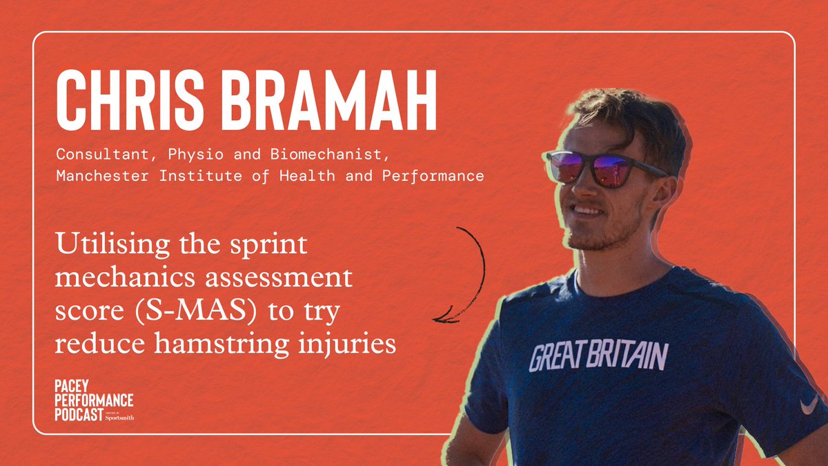This week's Pacey Performance Podcast... @chrisbramah talks: • Running mechanics' impact on hamstring injury risks • The Sprint mechanics Assessment Score (S-MAS) • Lumbo-pelvic control and overstriding interventions • Avoiding S-MAS set up issues Listen via links 👇
