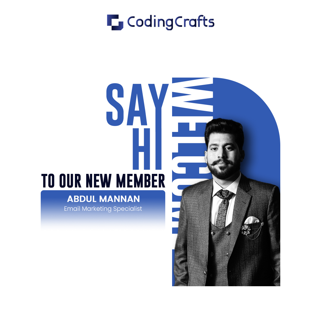 CodingCrafts's tweet image. Abdul Mannan has joined us with a wealth of experience in Email Marketing, and we're thrilled to have him on board. Looking forward to achieving great things together.
#WelcomeToTheTeam #EmailMarketing #NewBeginnings #newjoiner #NewHire #Teamwork #OnboardingSuccess