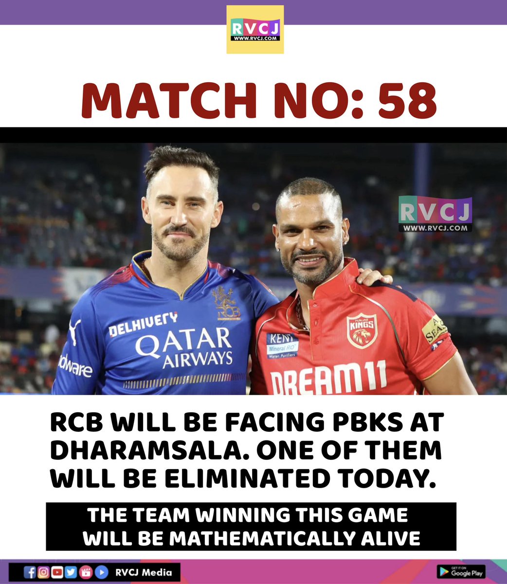 RVCJ_Sports's tweet photo. Today's match
#rcb #pbkd #royalchallengersbangalore #punjabkings https://t.co/hGkggCmQCU