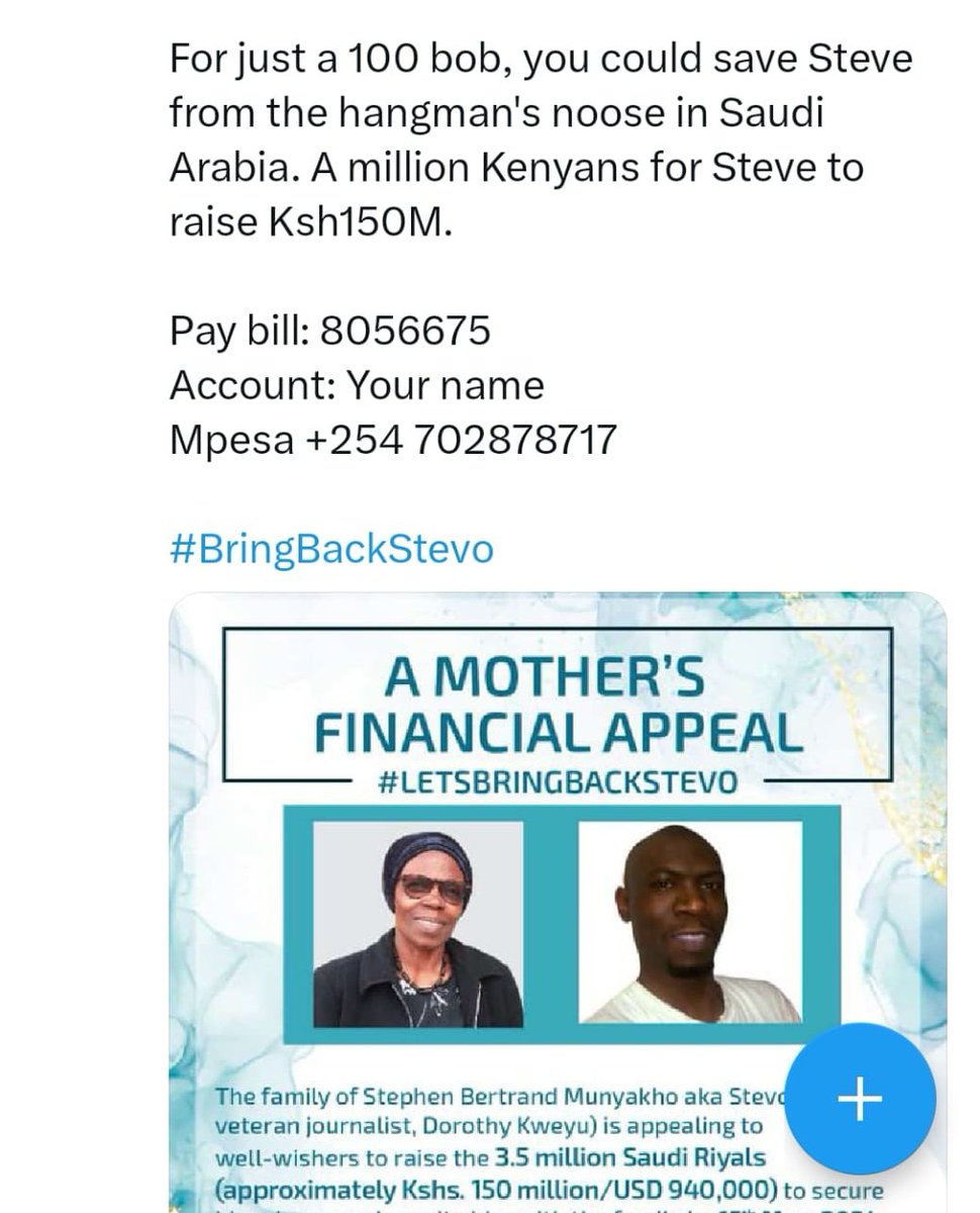 We can do this good people #BringBackStevo Itumbi Ruiru Mpesa