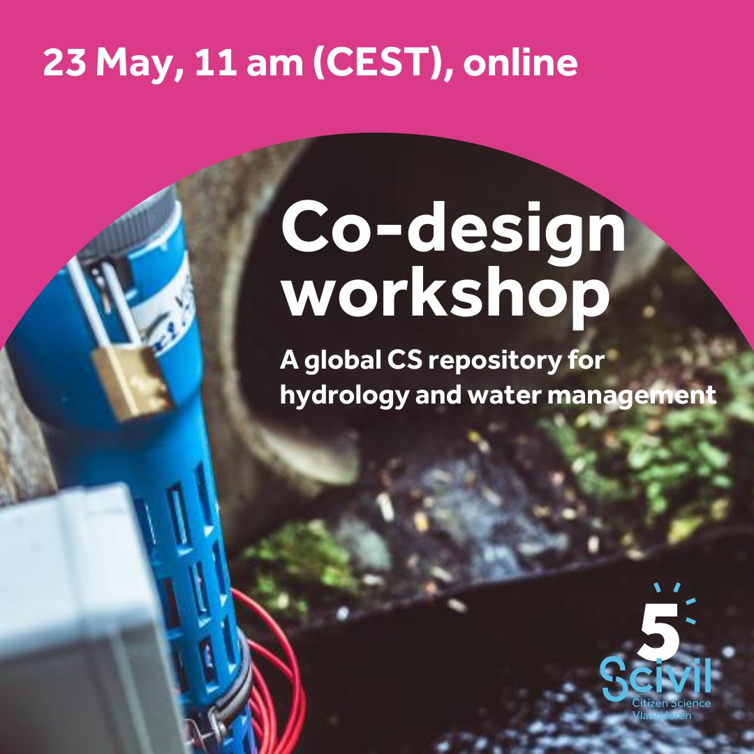 Register for our free online co-design workshop on 23 May. Help us finetune the objectives & functionalities of the global repository we're setting up for #citizenscience initiatives for hydrology and water management within the @UnescoWater Programme. ▶️scivil.be/en/event/co-de…