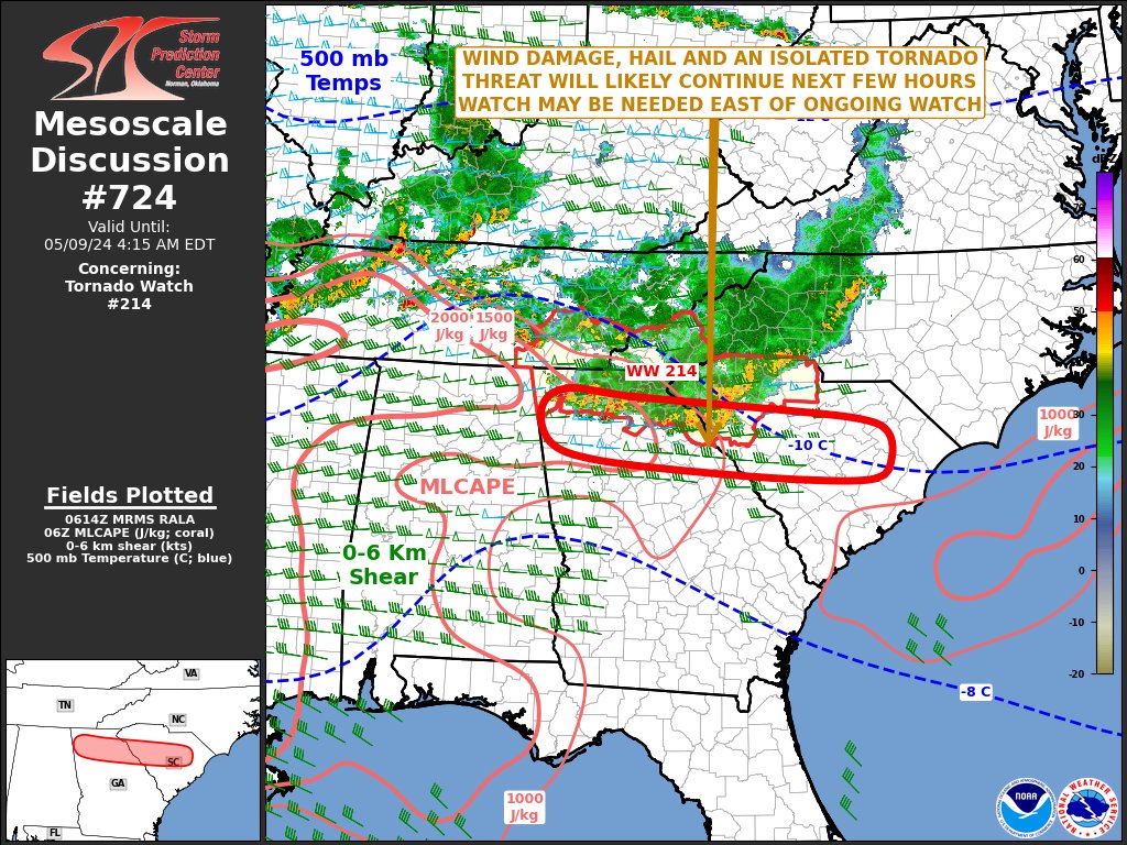 1:18am CDT #SPC_MD 0724 , #scwx #gawx, spc.noaa.gov/products/md/md…