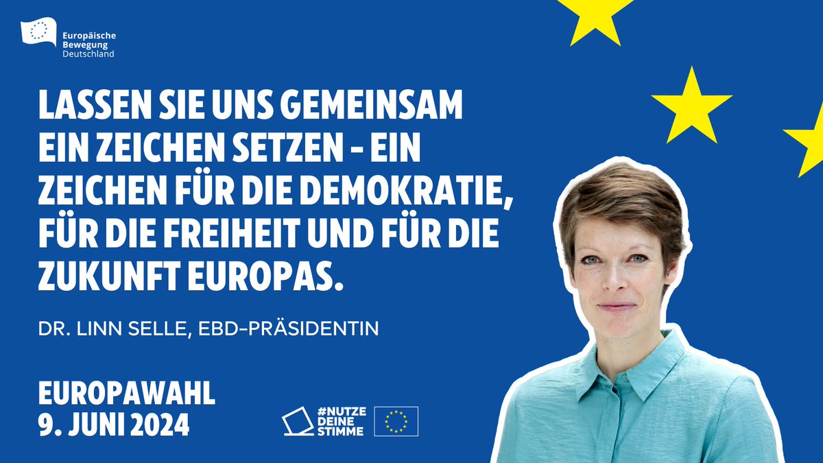 #Europa hat die Wahl! Unsere #Netzwerkkampagne stellt die 🇪🇺 Werte Freiheit & Demokratie in den Fokus. In den nächsten Wochen werden wir gemeinsam mit unseren #Mitgliedsorganisationen auf die Bedeutung der #EU aufzeigen. Zum Auftakt #EBDpräsidentin @linn_la_s ▶️