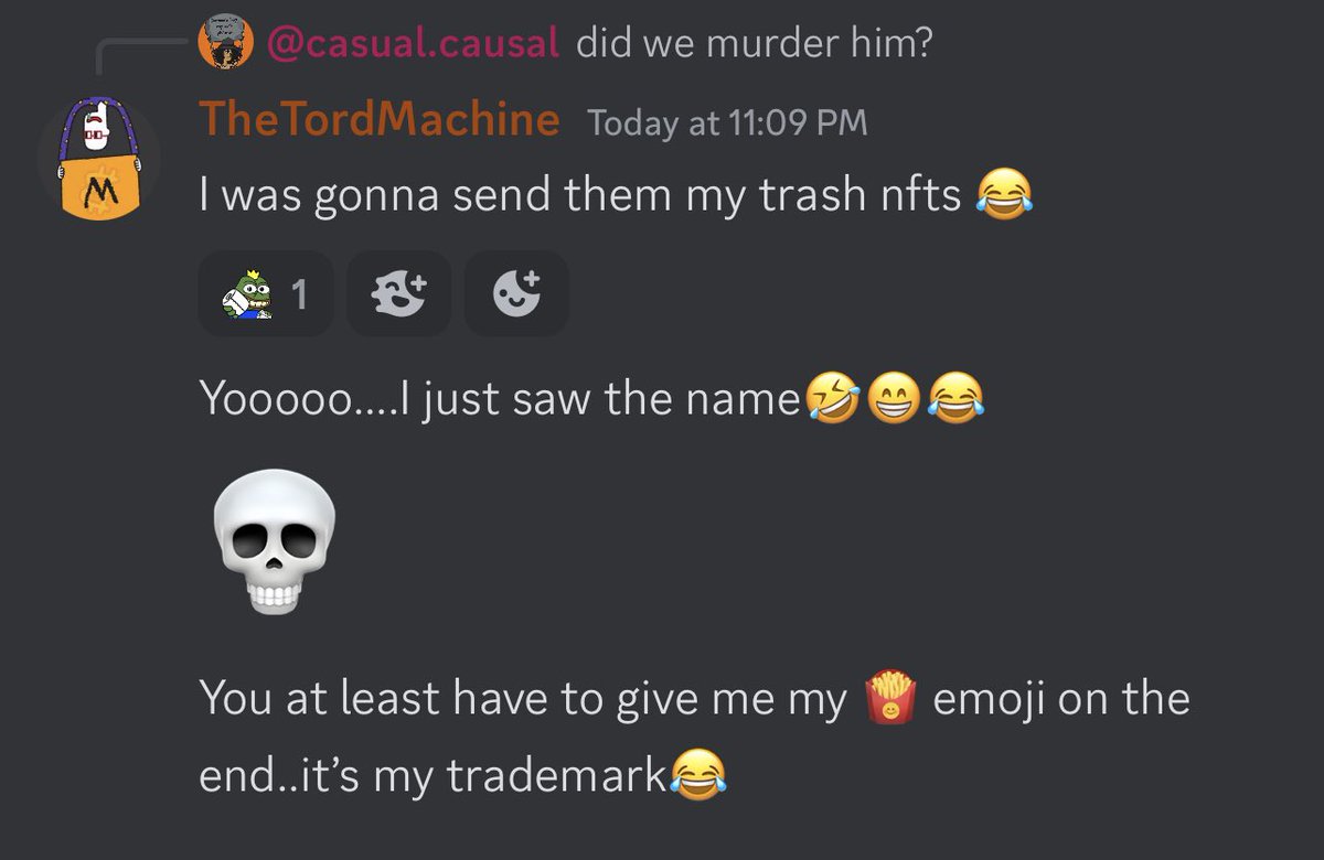 These Tords always playing games in Discord!!😂🤣😅..give me back my🍟 @Retordinals