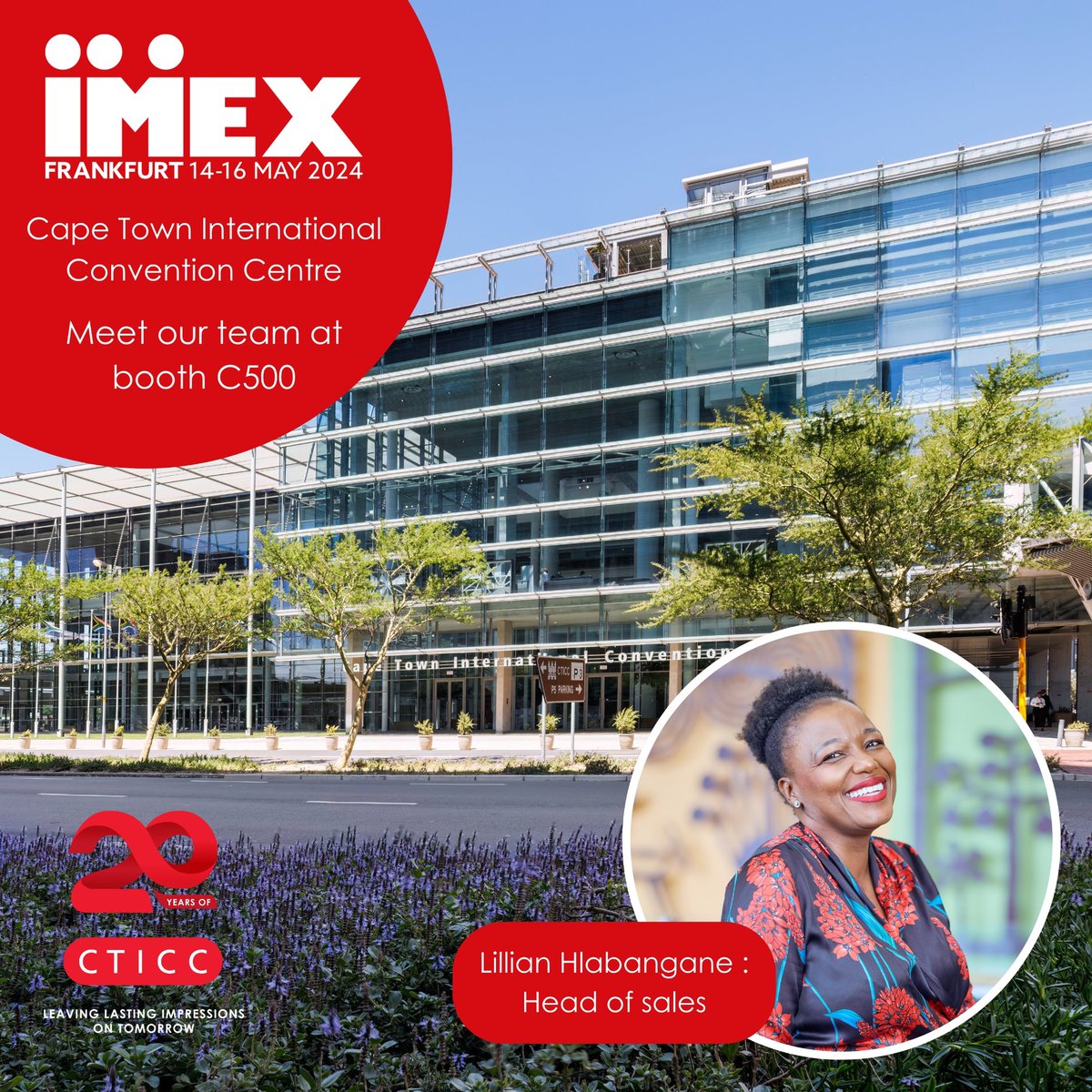 Meet Lillian our Head of Sales at @IMEX_Group Frankfurt and discover CTICC's outstanding venue versatility and world-class service.
#20YearsOfExcellence 
#20YearsOfCTICC 
#IMEXFrankfurt2024
