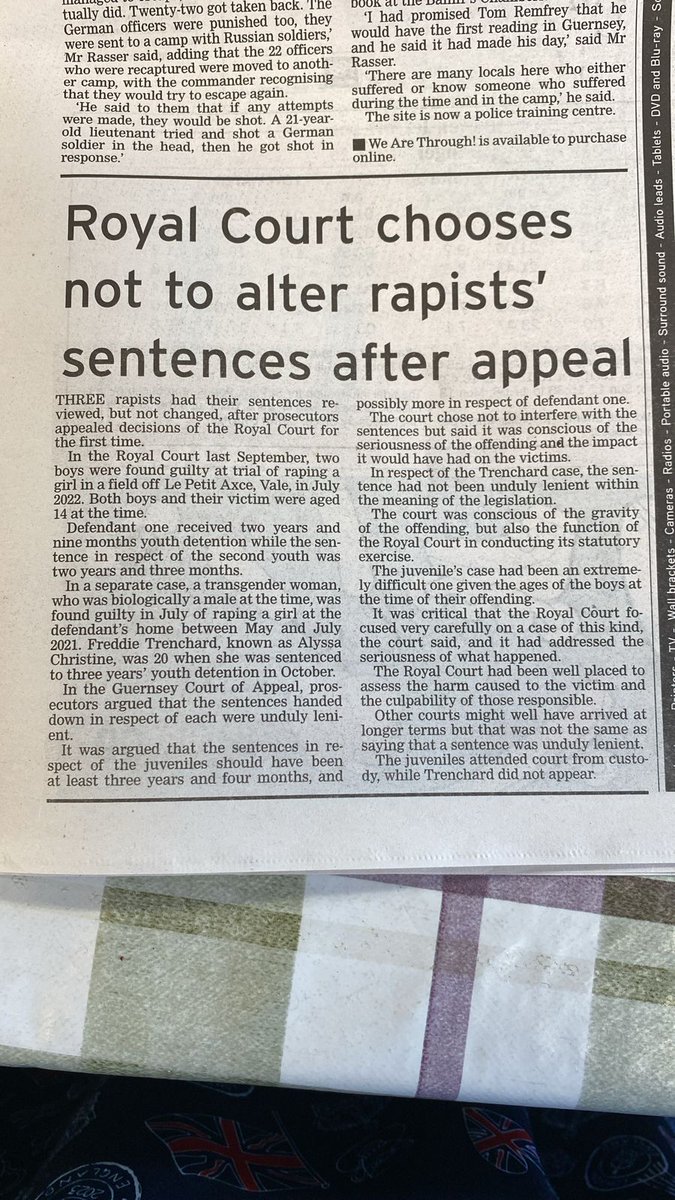 @bindelj So many disturbing details beyond the rape: The court called him 'she' even though he said he was turned on by this, he was allowed three months of freedom before sentencing and was only sentenced to three years in a mixed jail - and the appeal for this to be longer was refused