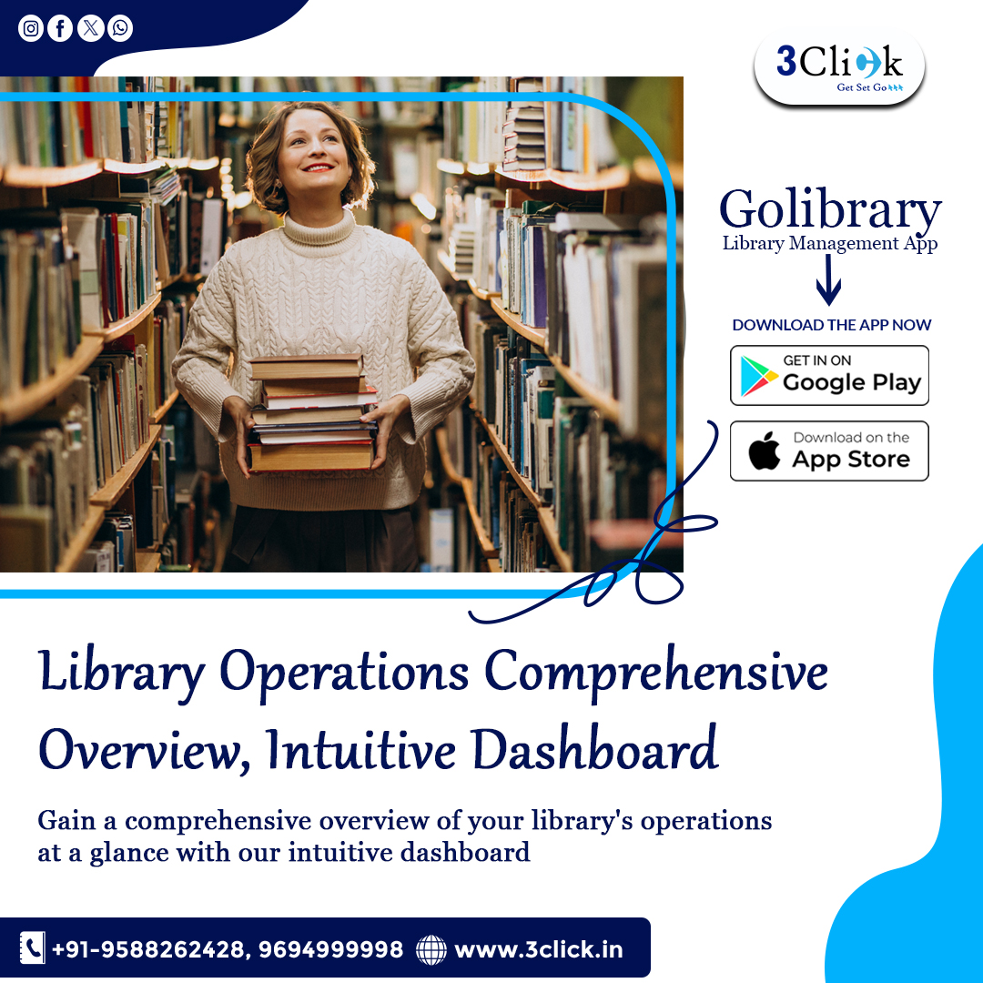 Make data-driven choices for your library!  Golibrary's intuitive dashboard keeps you informed at a glance. #GolibraryApp #libraryapp #LibraryMobileApp #LibraryManagementApp #librarymanagement #librarymanagerapp #libraryapplication #apptomanagelibrary #librarymobileapplication