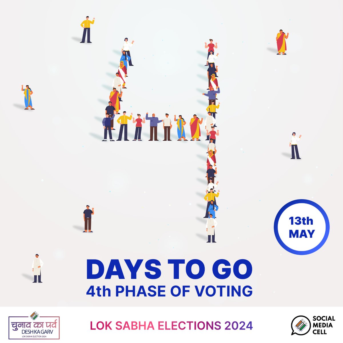 Are you ready to vote? 🙌✨ ⏱️ 4 days to go 🗓️ Phase 4: 13th May, 2024 #LokSabhaElection2024 #ChunavKaParv #DeshKaGarv #YouAreTheOne #ECI