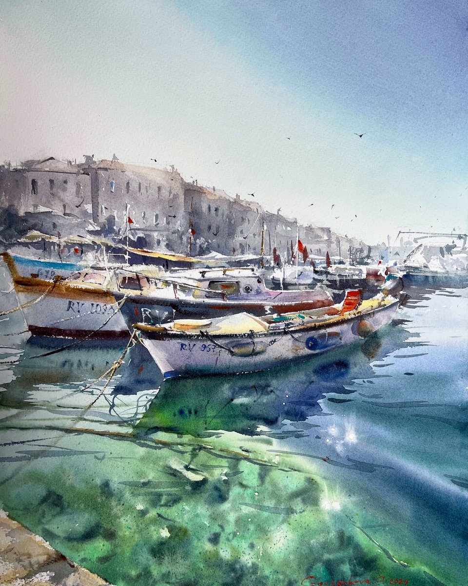 Fishing boats in Croatia. Pula.

Watercolor 
@stcuthbertsmill Saunders Waterford 300g CP
31x41 cm

#watercolor #watercolour #watercolors #watercolourpainting #watercolorillustration #акварель #watercolorart #aquarelle #aquarela #watercolorpainting #stcmill #stcuthbertsmill