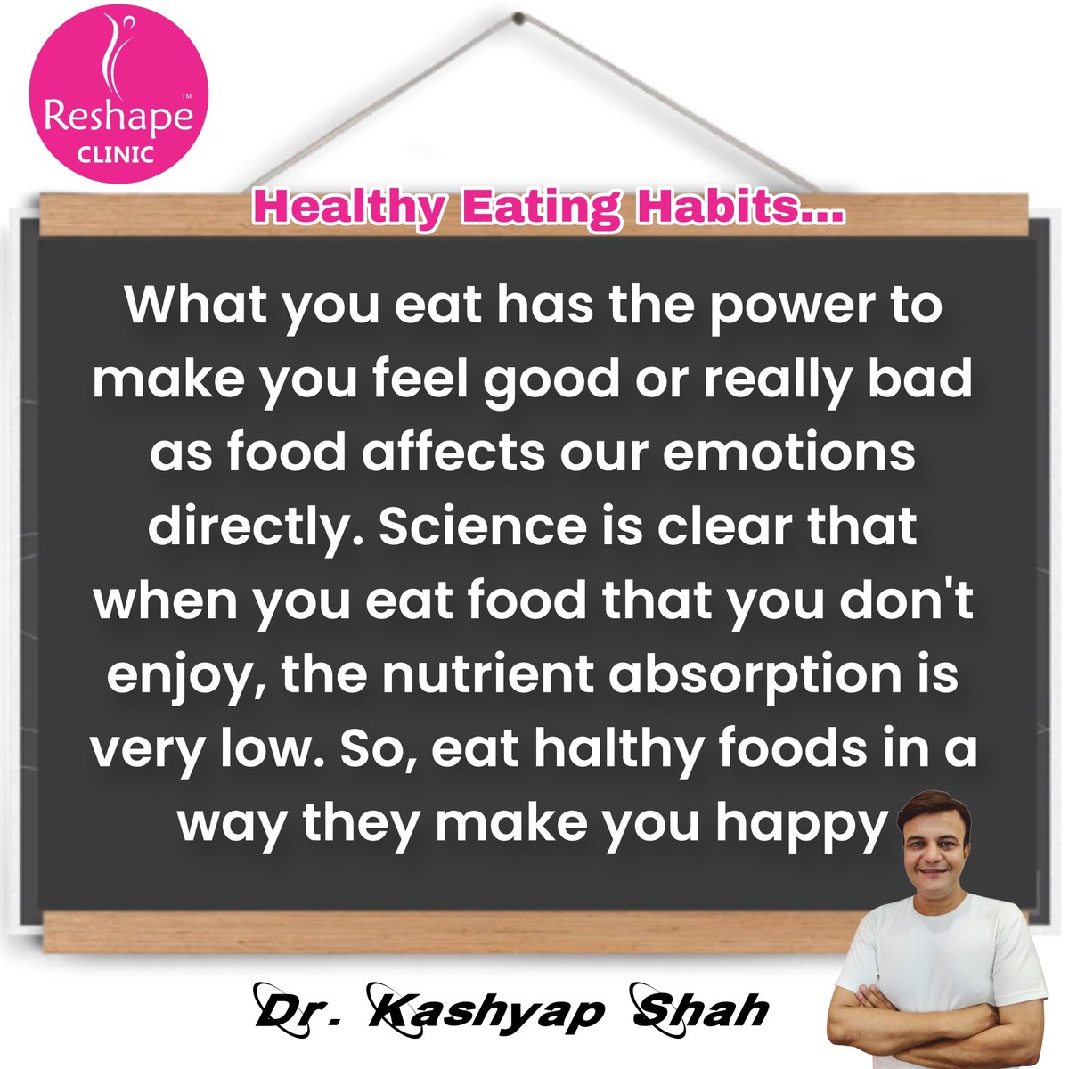 The food we consume can influences the chemistry in our brain, which can in turn affect our mood, energy levels, and stress response. 

#foodeatsfeelings #comfortfood #emotionaleating #foodhappiness #feelgoodfood #food #eatwellbehappy #foodbliss #ReShapeClinic #drkashyapshah