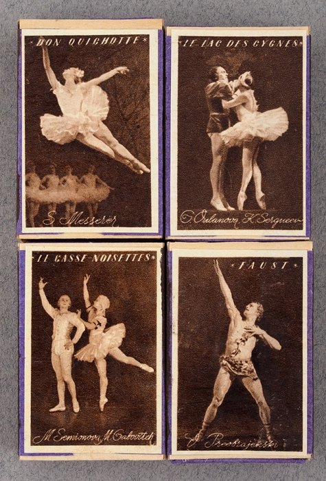 Soviet ballet matchbox labels, 1958.