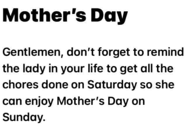 PSA!!! 
#MothersDay