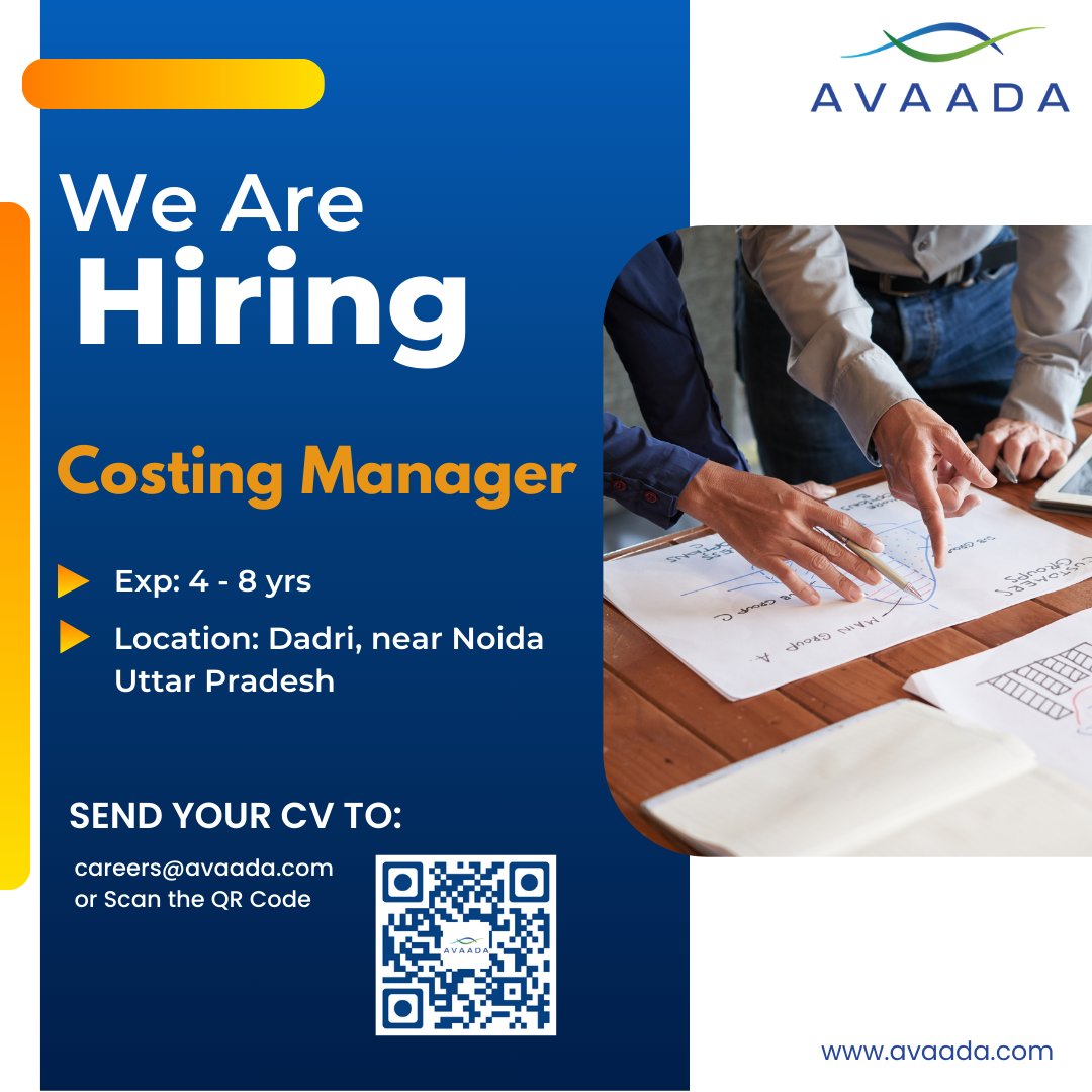Check out our latest job opening and take the next step in your career journey with us! 

Apply now by clicking here - tinyurl.com/njsm24ap or mail us: careers@avaada.com

#Hiring #HiringNow #AvaadaJobs #AvaadaGroup