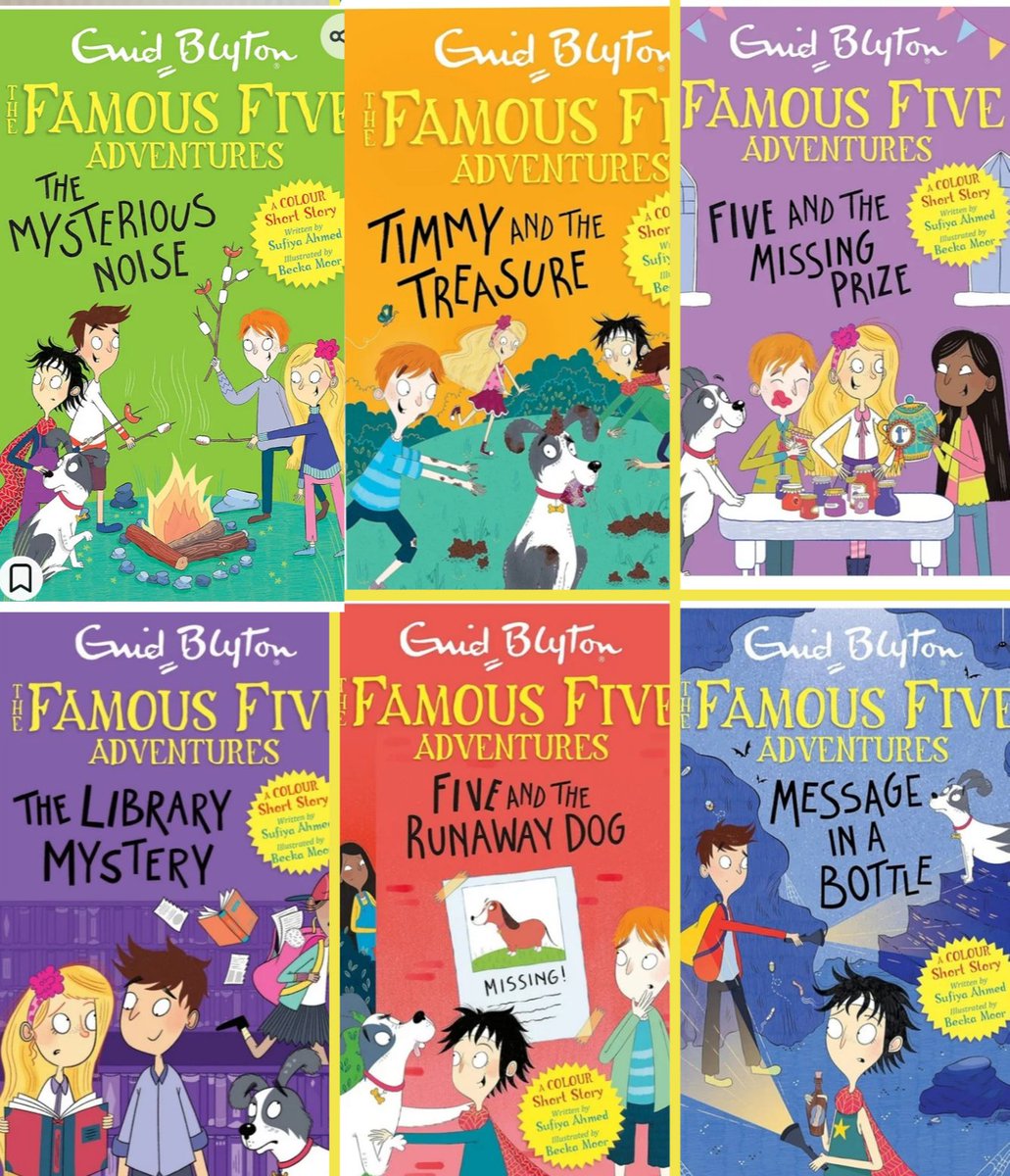Chuffed to share that my 6th title in my #FamousFive Adventure series is out today. Wonderfully illustrated by #BeckaMoor...The 5 investigate the Library Mystery