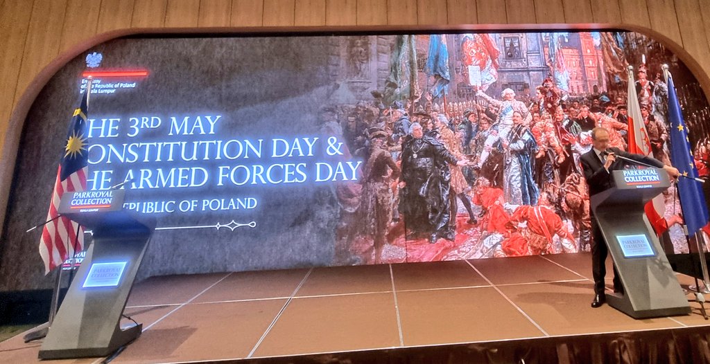National Day of the Republic of Poland celebrated on May 8 in #KL by 🇵🇱Ambassador Krzysztof Dobrowolski, the EU MS & @EUinMalaysia. VVIP Guest of honour was 🇲🇾 Minister of Defence YB @KhaledNordin. Warmest congratulations team @PLinKualalumpur! @NinetaBarbules1 #UnitedinDiversity