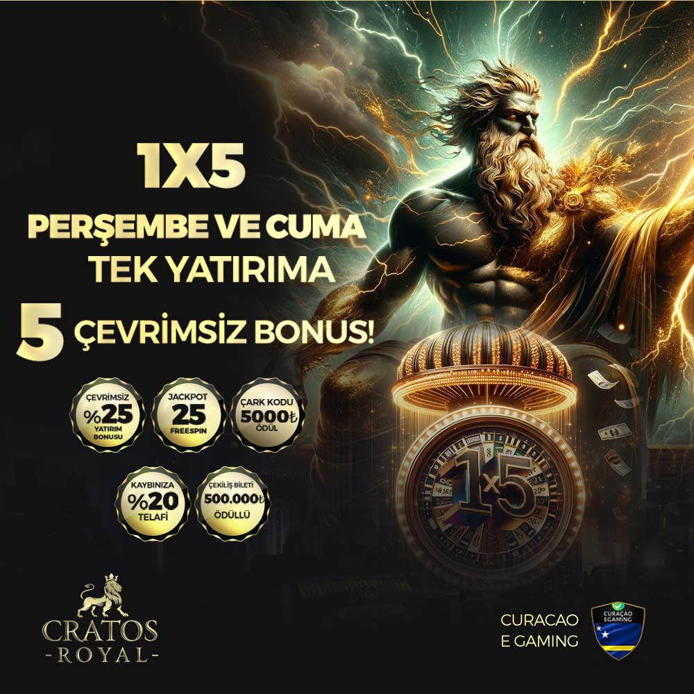 🔥#CratosRoyal 'de Perşembe ve Cuma Gününe Özel Tek Yatırıma 5 Çevrimsiz Bonus! 🎁 Basit Çevrim, Kolay Kazanç #CratosRoyalBet'te Seni Bekliyor! 🔥 Spor ve Casino Alanında Geçerli 2.500₺ Ödül İçin Hemen Üye Ol! ✅ #Curacao Lisansı ile Ödeme Garantisi!…